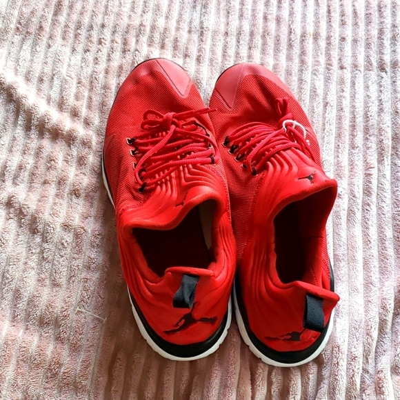 RED Jordan MensSneakers size 17...on used in photo shoot